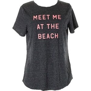 Old Navy MEET ME AT THE BEACH graphic tee, medium